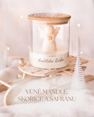 Poslední svíčkou ve vánoční kolekci je Andělská láska.💗 Andílek se srdíčkem uvnitř má jediný úkol, přinést vám lásku a...